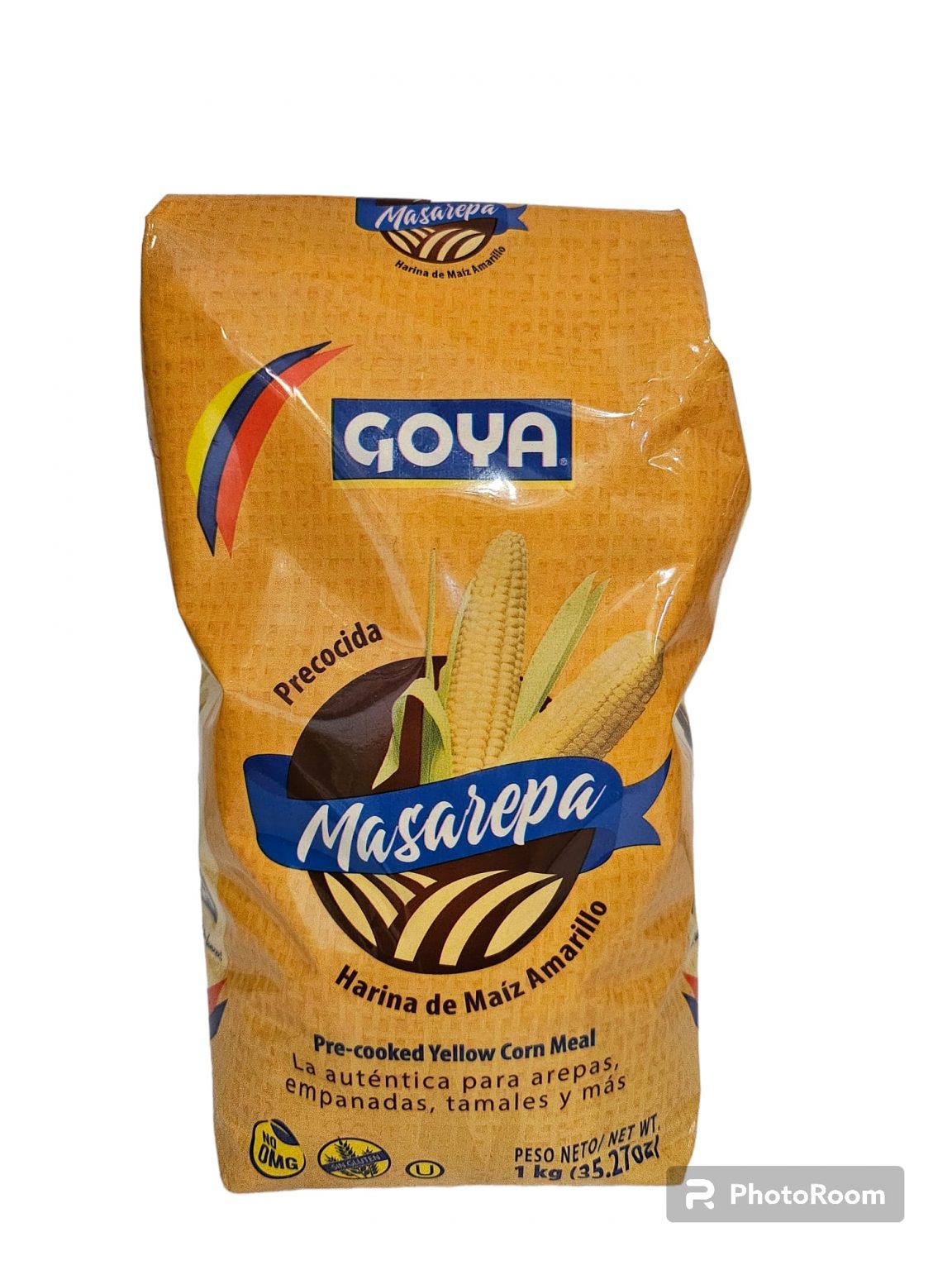 Harina Maíz Amarilla Goya. Empaque 1kg El Rincon de la Abuela Venezolana